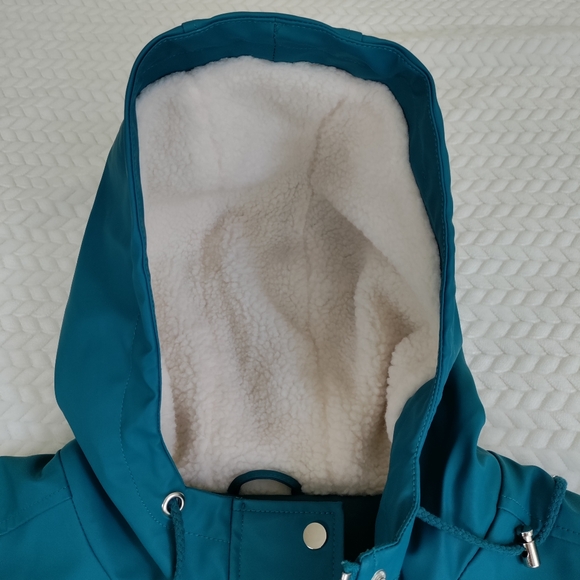 ASOS Hooded Fleece Lined Long Sleeve Size 10 Raincoat - Picture 4 of 15